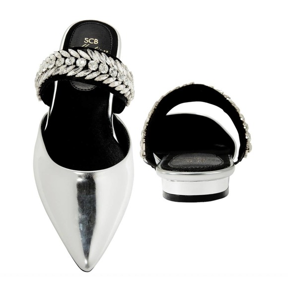 SCB Collection by Suecomma Bonnie Crystal Embellished Mules - Picture 2 of 15